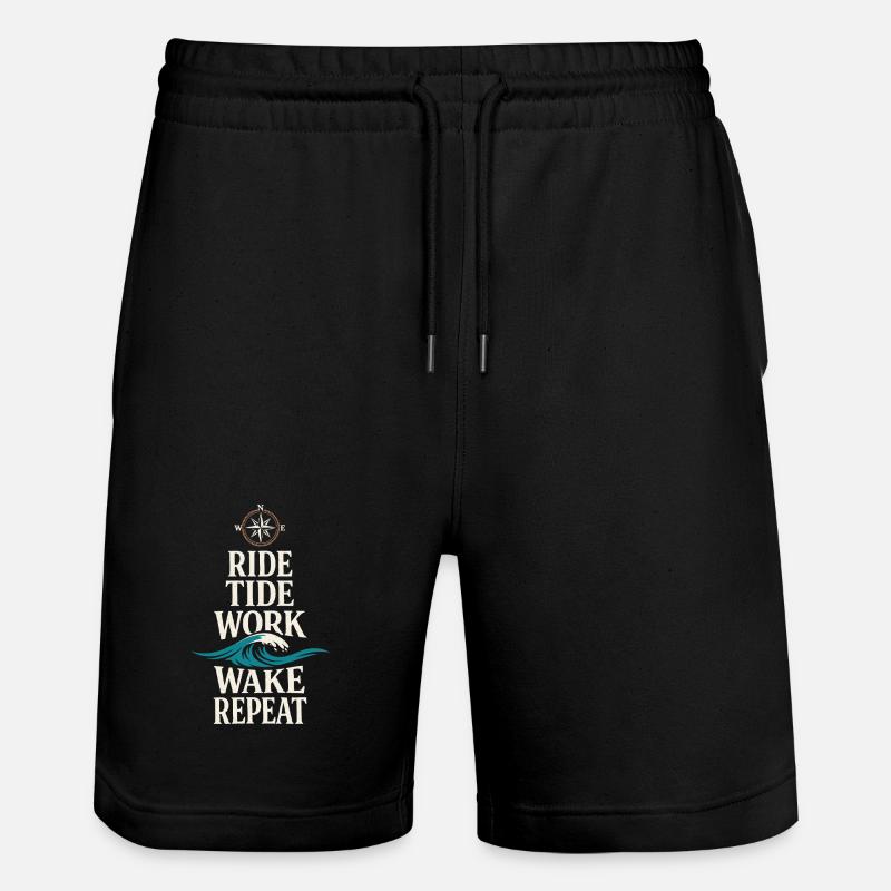 Seemannschaftsgeschenk Für Deckhand Ocean Work - Stanley/Stella Unisex Bio Joggingshorts Trainer  - Schwarz