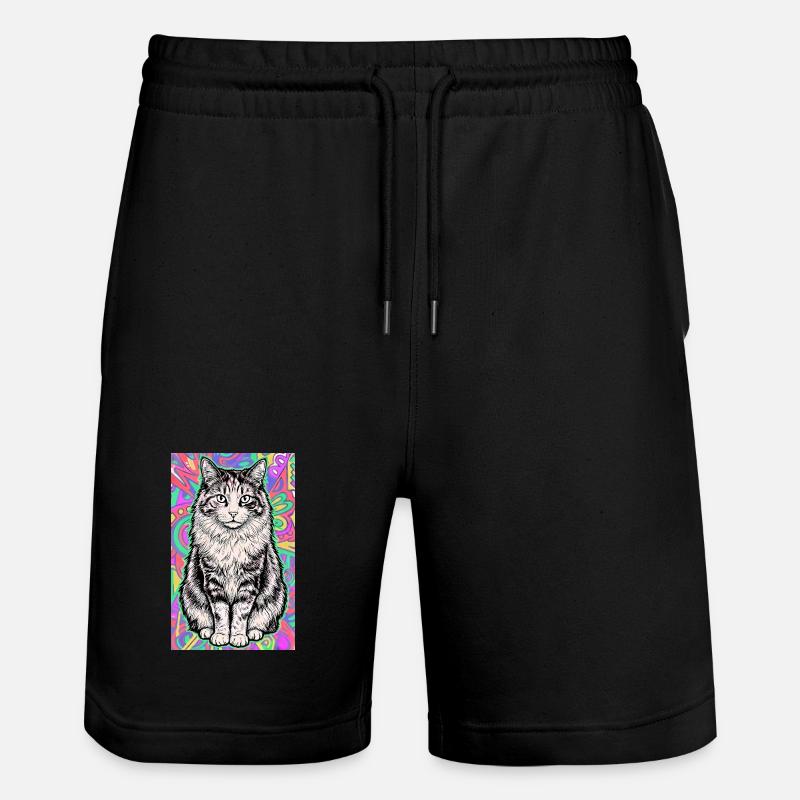 chat - Short de jogging bio TRAINER Stanley/Stella unisexe - noir