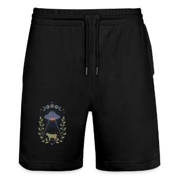 Spiritualité Géométrie Sacrée Méditation Zen - Short de jogging bio TRAINER Stanley/Stella unisexe - noir - Devant - Nik (191cm) & Marisol (170cm)
