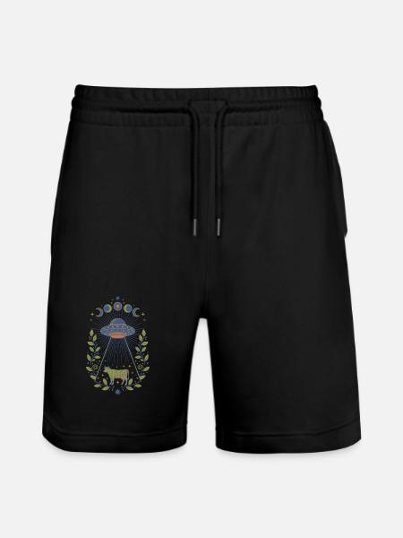 Spirituality Sacred Geometry Meditation Zen - Stanley/Stella Trainer Unisex Organic Jogging Shorts - black
