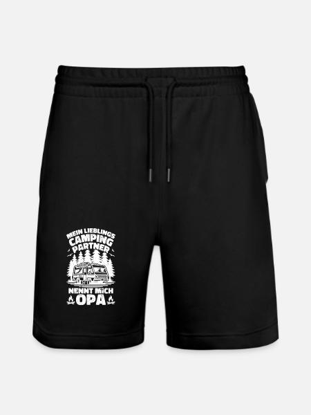 Lieblings Campingpartner Opa - Stanley/Stella Unisex Bio Joggingshorts Trainer - Schwarz
