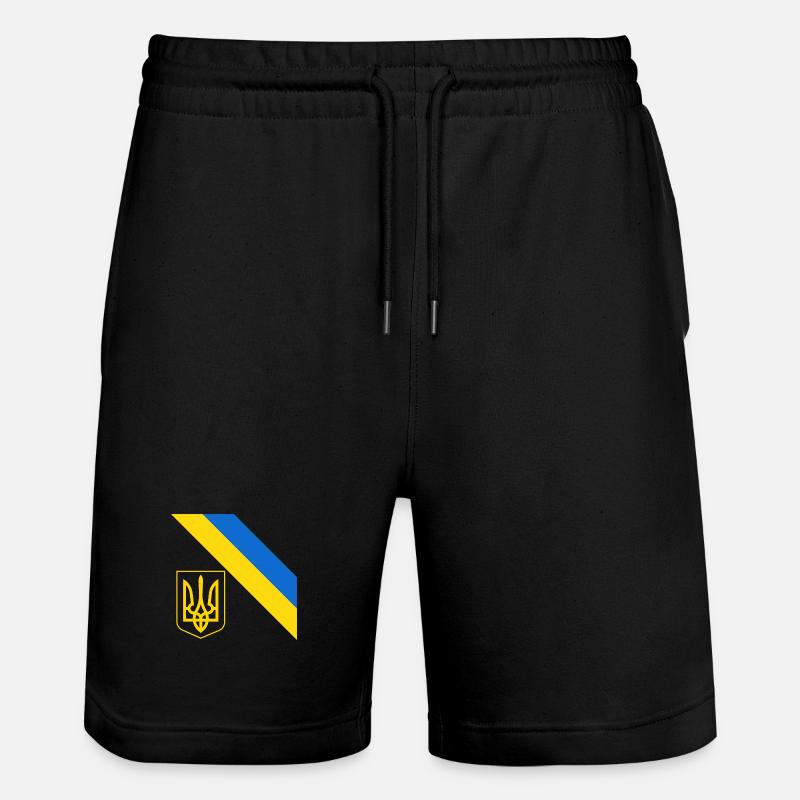 Ukrainisch - Stanley/Stella Unisex Bio Joggingshorts Trainer  - Schwarz