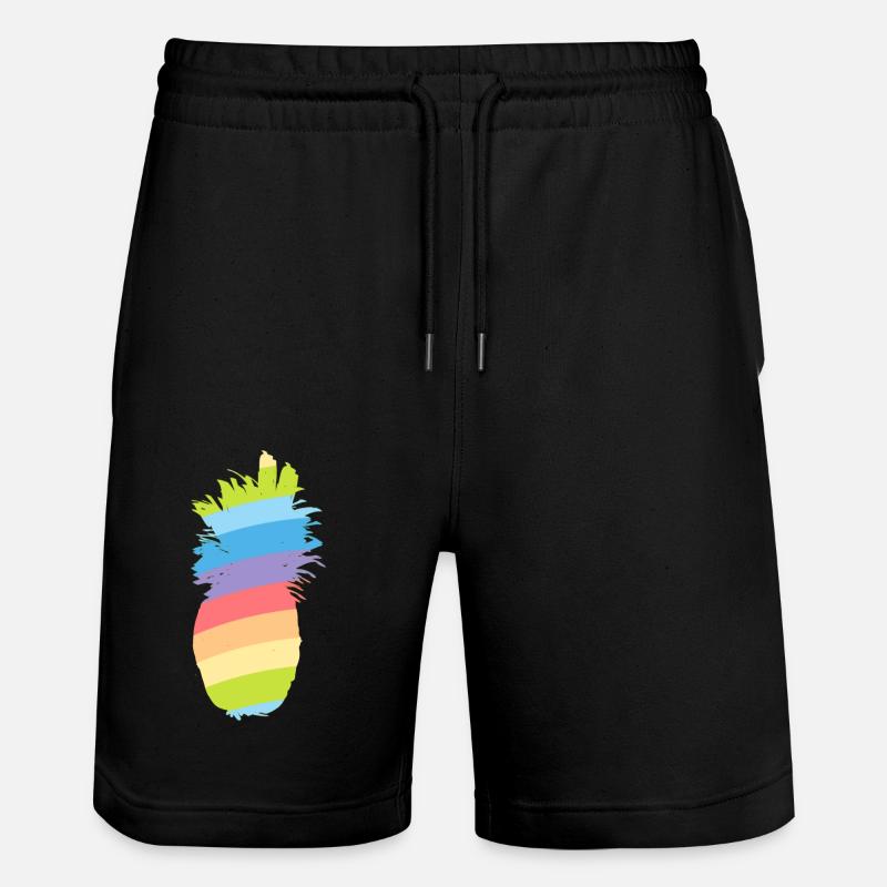 Arc-en-ciel - ananas - Short de jogging bio TRAINER Stanley/Stella unisexe - noir