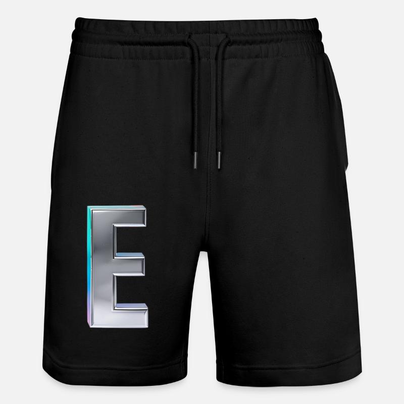 Chrome ,, E " Métallisé - Short de jogging bio TRAINER Stanley/Stella unisexe - noir
