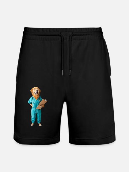 Hund - Stanley/Stella Unisex Bio Joggingshorts Trainer - Schwarz