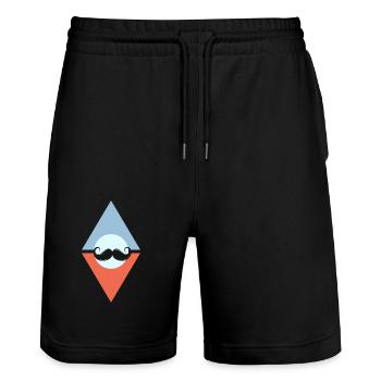 Bart Gentleman November - Stanley/Stella Unisex Bio Joggingshorts Trainer  - Schwarz - Vorne - Nik (191cm) & Marisol (170cm)