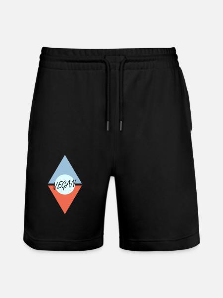 Végétalien Veganer - Short de jogging bio TRAINER Stanley/Stella unisexe - noir