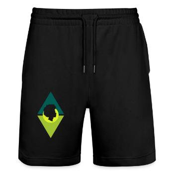 Soul Funky Afro - Short de jogging bio TRAINER Stanley/Stella unisexe - noir - Devant - Nik (191cm) & Marisol (170cm)