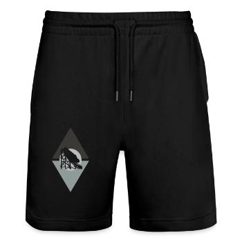 Montagnes russes Lukas - Short de jogging bio TRAINER Stanley/Stella unisexe - noir - Devant - Nik (191cm) & Marisol (170cm)