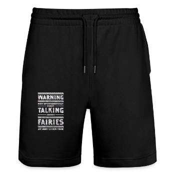Fairy Dreams Fille Fille - Short de jogging bio TRAINER Stanley/Stella unisexe - noir - Devant - Nik (191cm) & Marisol (170cm)