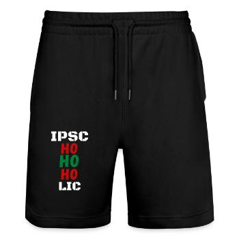 IPSC Shooting Accessories Sport Shooting - Stanley/Stella Trainer Unisex Organic Jogging Shorts - black - Front - Nik (191cm) & Marisol (170cm)