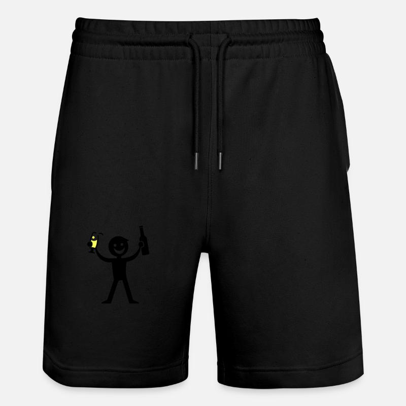 Trinken Flasche Bier - Stanley/Stella Unisex Bio Joggingshorts Trainer  - Schwarz