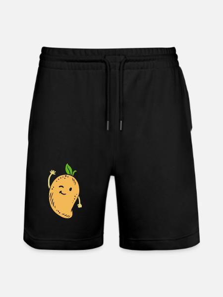 Mango Obst Kawaii - Stanley/Stella Unisex Bio Joggingshorts Trainer  - Schwarz