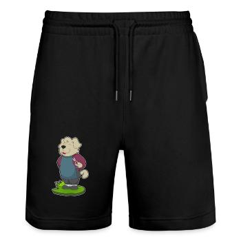 Coiffeur pour chien Ciseaux - Short de jogging bio TRAINER Stanley/Stella unisexe - noir - Devant - Nik (191cm) & Marisol (170cm)