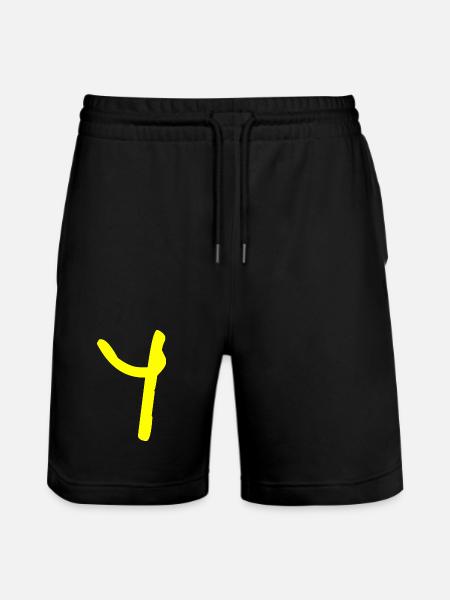 Buchstabe Y - Stanley/Stella Unisex Bio Joggingshorts Trainer  - Schwarz