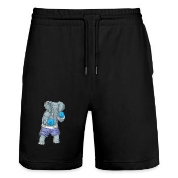 Gants de boxe Elephant Boxer Boxing - Short de jogging bio TRAINER Stanley/Stella unisexe - noir - Devant - Nik (191cm) & Marisol (170cm)