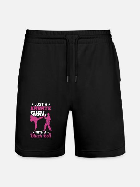 Karaté fille avec ceinture noire - Short de jogging bio TRAINER Stanley/Stella unisexe - noir