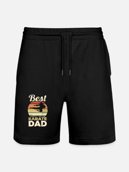 Best Karate Dad - Stanley/Stella Trainer Unisex Organic Jogging Shorts - black