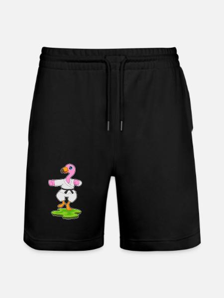 Flamingo Karate Martial Arts - Stanley/Stella Trainer Unisex Organic Jogging Shorts - black