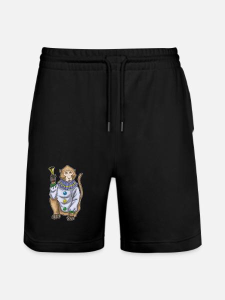 Monkey Clown Clown Horn - Stanley/Stella Trainer Unisex Organic Jogging Shorts - black