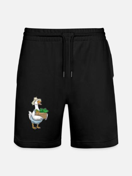Duck Farmer Fruit Farm - Stanley/Stella Trainer Unisex Organic Jogging Shorts - black