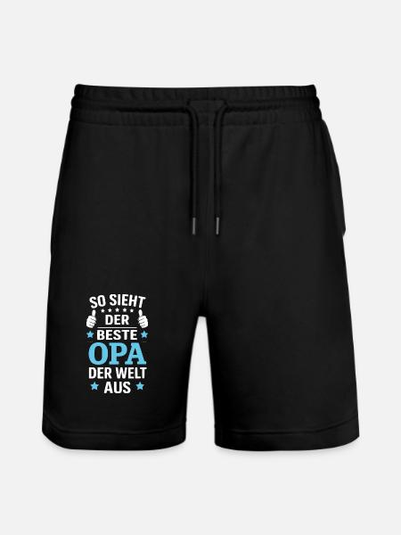 This is what the best grandpa in the world looks like - Stanley/Stella Trainer Unisex Organic Jogging Shorts - black