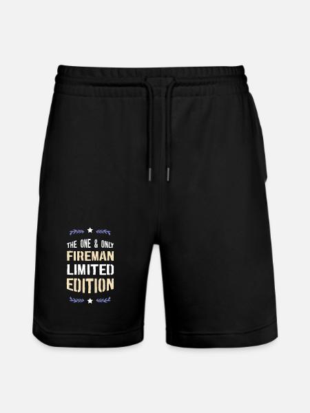 Fireman Limited Edition - Stanley/Stella Trainer Unisex Organic Jogging Shorts - black
