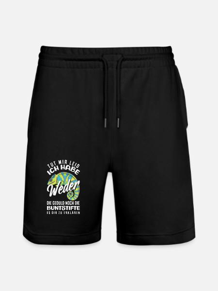 Neither patience nor crayons – sarcasm - Stanley/Stella Trainer Unisex Organic Jogging Shorts - black