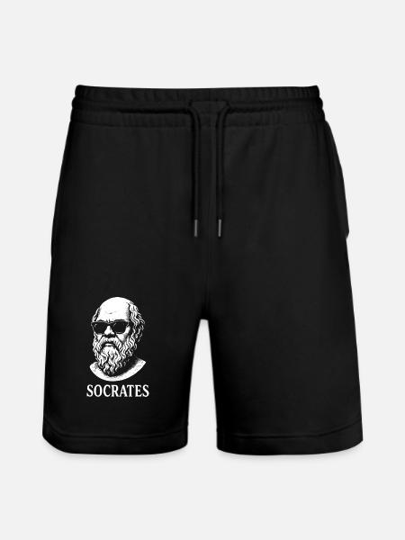 Socrates in Shades - Stanley/Stella Trainer Unisex Organic Jogging Shorts - black