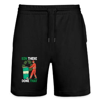 Garbage Day is my favorite day - Stanley/Stella Trainer Unisex Organic Jogging Shorts - black - Front - Nik (191cm) & Marisol (170cm)