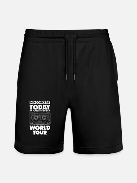 No concert today sad music - Stanley/Stella Trainer Unisex Organic Jogging Shorts - black