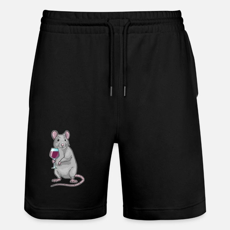 Maus Rotwein - Stanley/Stella Unisex Bio Joggingshorts Trainer  - Schwarz