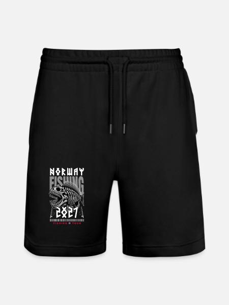 Norwegen 2027 Angeltour - Stanley/Stella Unisex Bio Joggingshorts Trainer - Schwarz