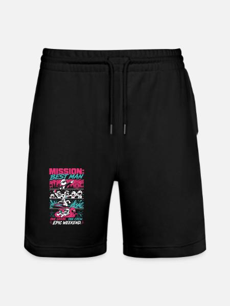 Mission Best Man Epic Weekend - Stanley/Stella Trainer Unisex Organic Jogging Shorts - black
