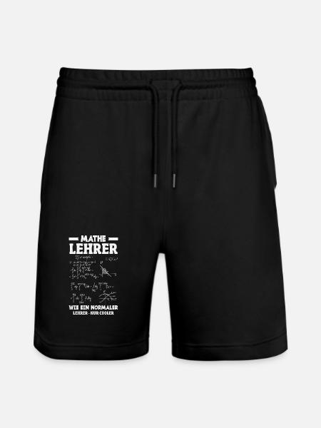 Mathe Lehrer Nur Cooler - Stanley/Stella Unisex Bio Joggingshorts Trainer - Schwarz