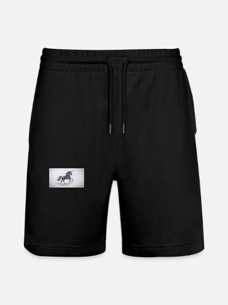 Glitzerndes Einhorn-Mosaik - Stanley/Stella Unisex Bio Joggingshorts Trainer  - Schwarz