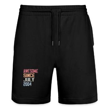 July 2004 Birthday Gift July 2004 - Stanley/Stella Trainer Unisex Organic Jogging Shorts - black - Front - Nik (191cm) & Marisol (170cm)