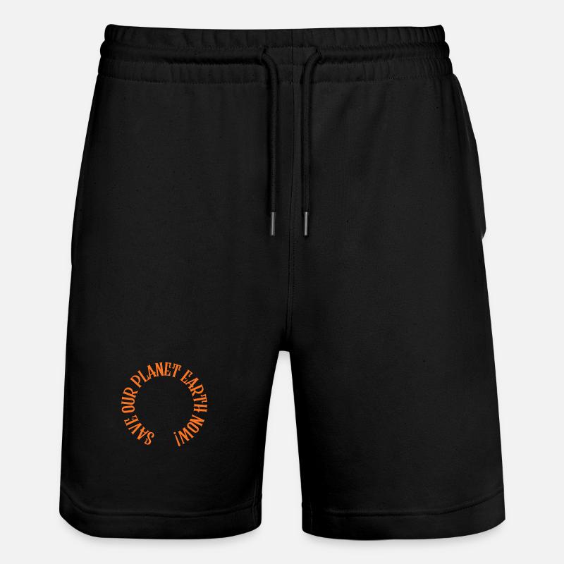 Save our planet earth now! - Stanley/Stella Trainer Unisex Organic Jogging Shorts - black