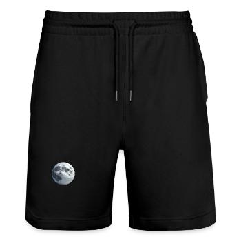 Polygone de la Lune - Short de jogging bio TRAINER Stanley/Stella unisexe - noir - Devant - Nik (191cm) & Marisol (170cm)