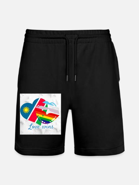 Namibia pride - Stanley/Stella Trainer Unisex Organic Jogging Shorts - black