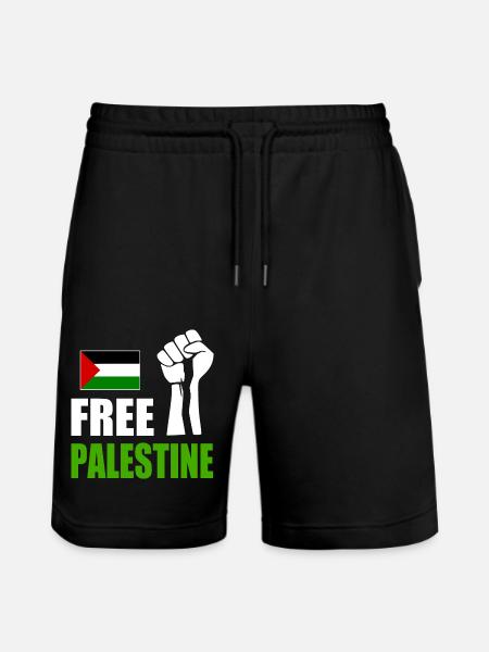 Free palestine - Stanley/Stella Trainer Unisex Organic Jogging Shorts - black