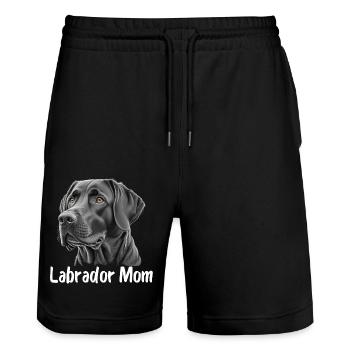 Maman du Labrador - Short de jogging bio TRAINER Stanley/Stella unisexe - noir - Devant - Nik (191cm) & Marisol (170cm)