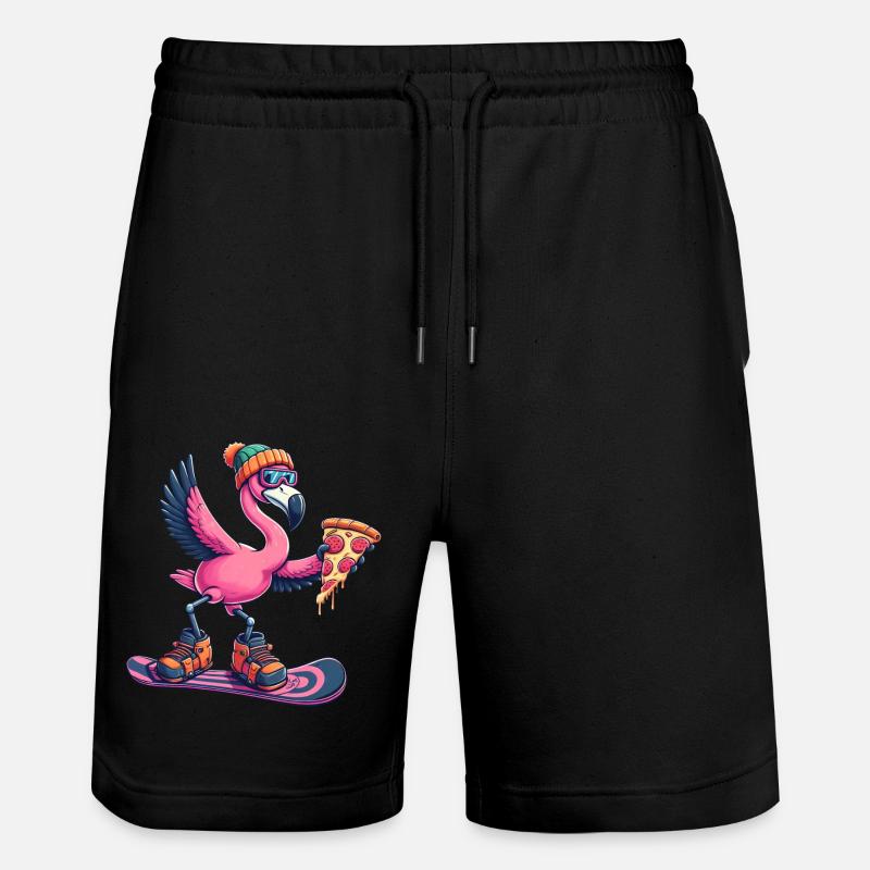Flamingo Snowboard Pizza Hiver - Short de jogging bio TRAINER Stanley/Stella unisexe - noir