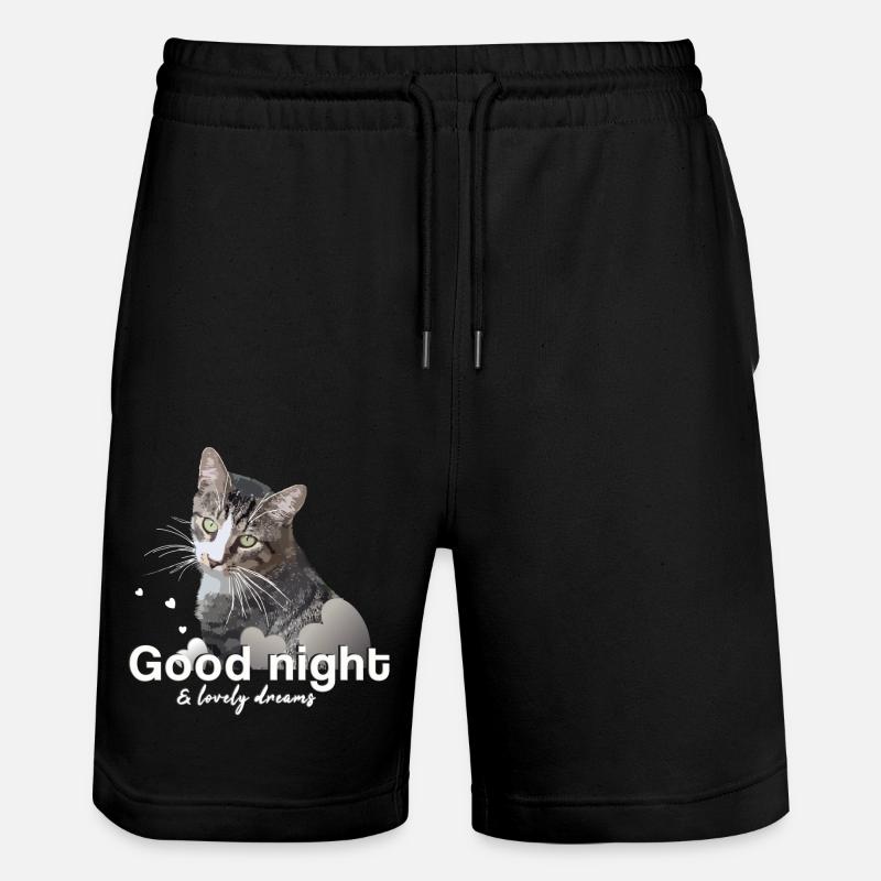 Schlafshirt gute Nacht good night - Stanley/Stella Unisex Bio Joggingshorts Trainer  - Schwarz