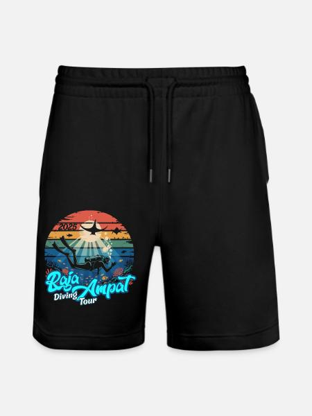DivingTour RajaAmpat 2025 - Stanley/Stella Trainer Unisex Organic Jogging Shorts - black