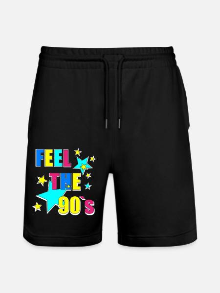 Feel the 90s - Stanley/Stella Trainer Unisex Organic Jogging Shorts - black