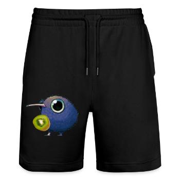 kiwi The Beast - Stanley/Stella Unisex Bio Joggingshorts Trainer  - Schwarz - Vorne - Nik (191cm) & Marisol (170cm)