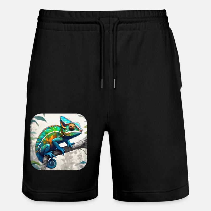 Caméléon camouflage cool - Short de jogging bio TRAINER Stanley/Stella unisexe - noir
