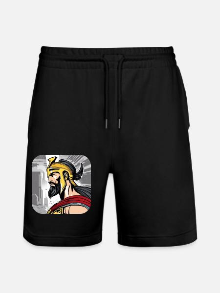 Sparta Warrior - Stanley/Stella Trainer Unisex Organic Jogging Shorts - black