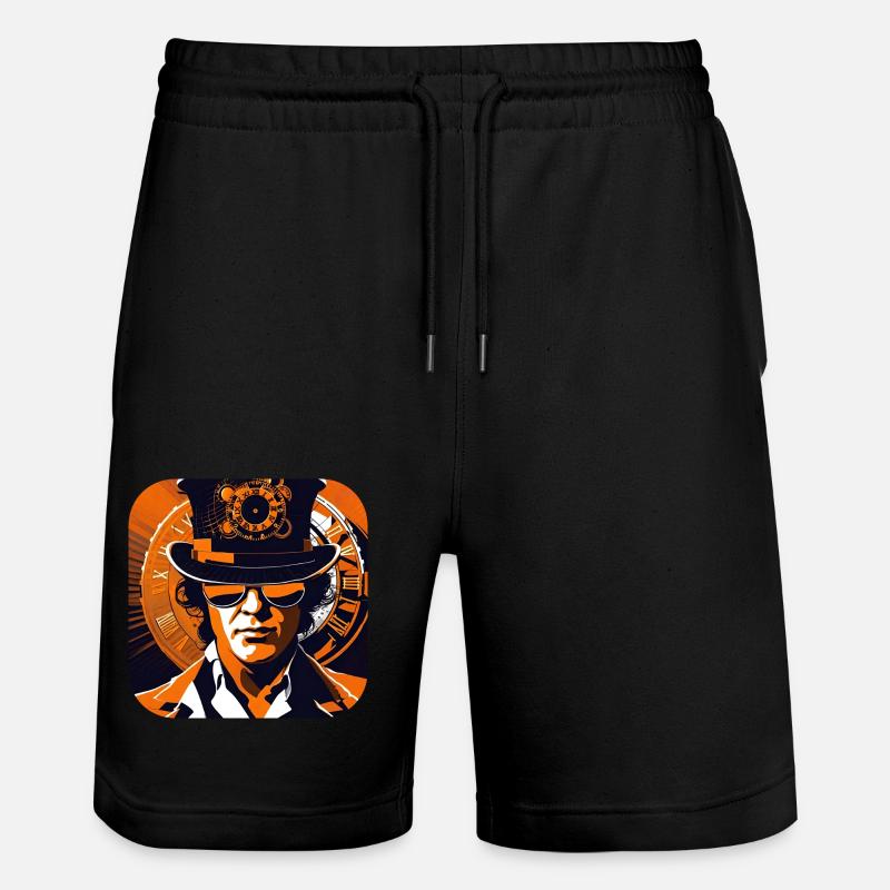 Cool Steampunk Design - Stanley/Stella Trainer Unisex Organic Jogging Shorts - black